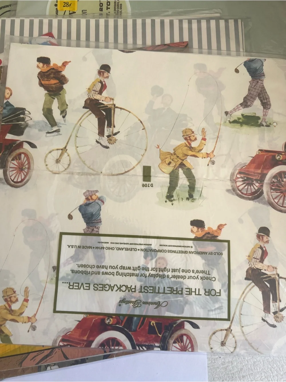 Lot of 8 Dad Men Vintage wrapping paper